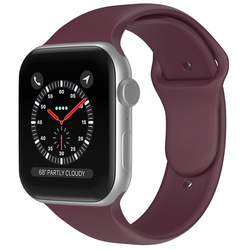 ColorPop Apple Watch 42/44/45/46/49 mm Silikon Armband (M/L) Vinröd