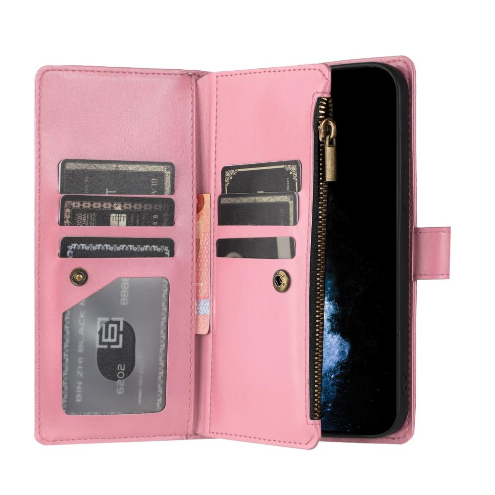  Samsung Galaxy S26 Fodral Multifunktionellt Läder Rosa