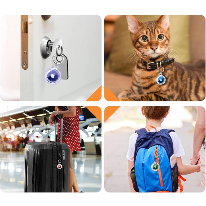 Bild 6, Tech-Protect Tech-Protect Apple AirTag 2/1 4-PACK Hållare Icon Transparent