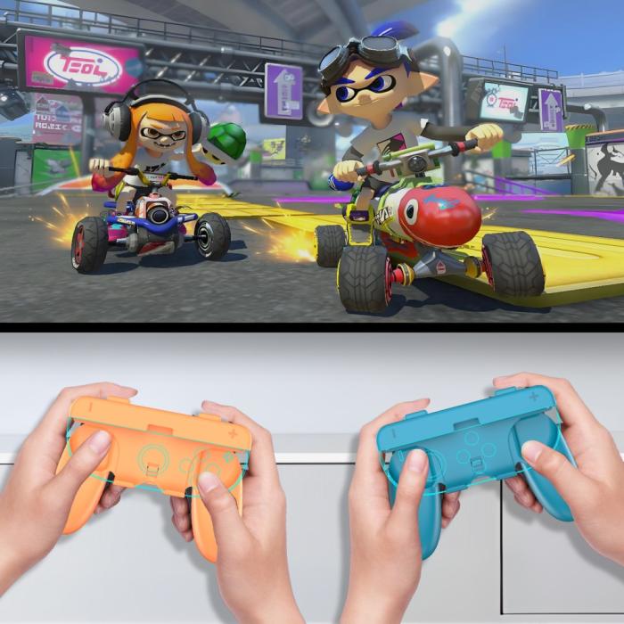 Bild 4, JYS JYS 2 st Nintendo Switch 2 Joy-Con Grip Blå / Röd