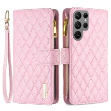 BINFEN BINFEN Galaxy S23 Ultra Fodral Diamond Multifunktionell Rosa
