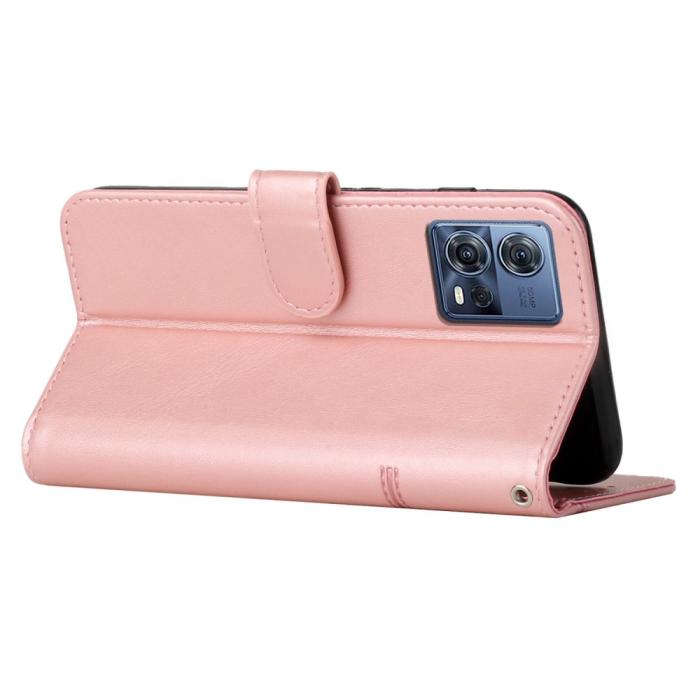 Bild 3,  Motorola Edge 30 Fusion 5G Fodral Läder Roséguld