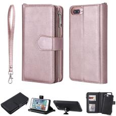  iPhone 6/6S/7/8 Plus - 2in1 Magnet Skal / Pl&aring;nboksfodral - Ros&eacute;guld