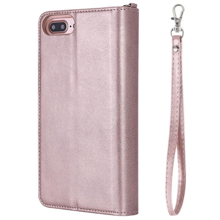 Bild 5,  iPhone 6/6S/7/8 Plus - 2in1 Magnet Skal / Plånboksfodral - Roséguld