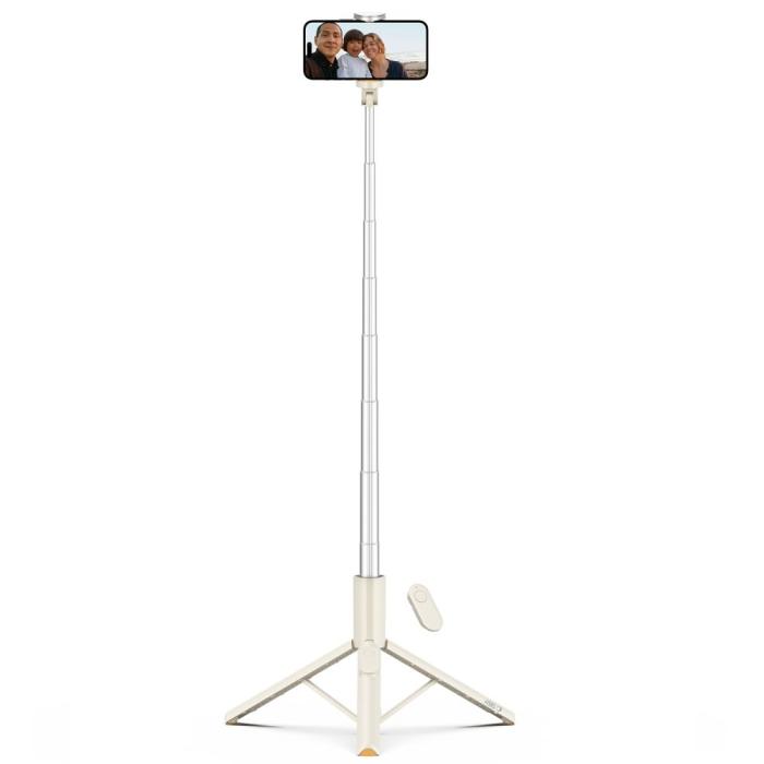 Bild 2, Tech-Protect Tech-Protect 146 cm Bluetooth Selfiestick Tripod Beige