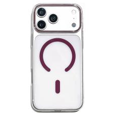  iPhone 18 Pro / 17 Pro Skal MagSafe Transparent/Vinr&ouml;d