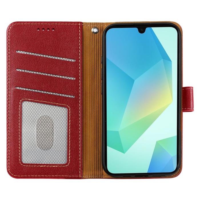 Bild 2,  Samsung Galaxy A27 Plånboksfodral Läder Röd