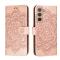  Samsung Galaxy S22 Fodral Sun Mandala Läder Roséguld