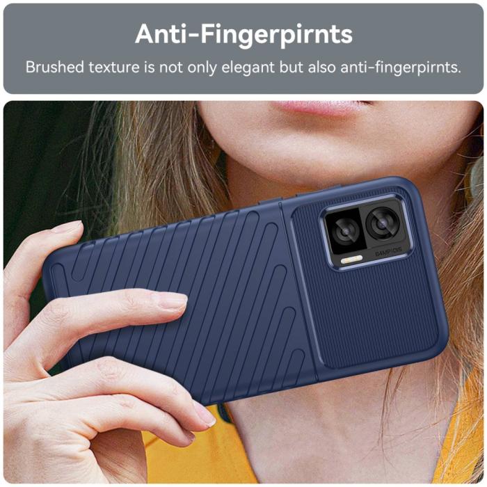Bild 4,  Motorola Edge 30 Neo 5G Skal Twill Textur Blå
