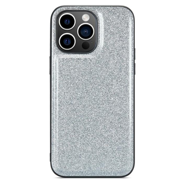 Bild 3, DG.MING DG.MING iPhone 15 Pro Skal Läder Glitter Silver