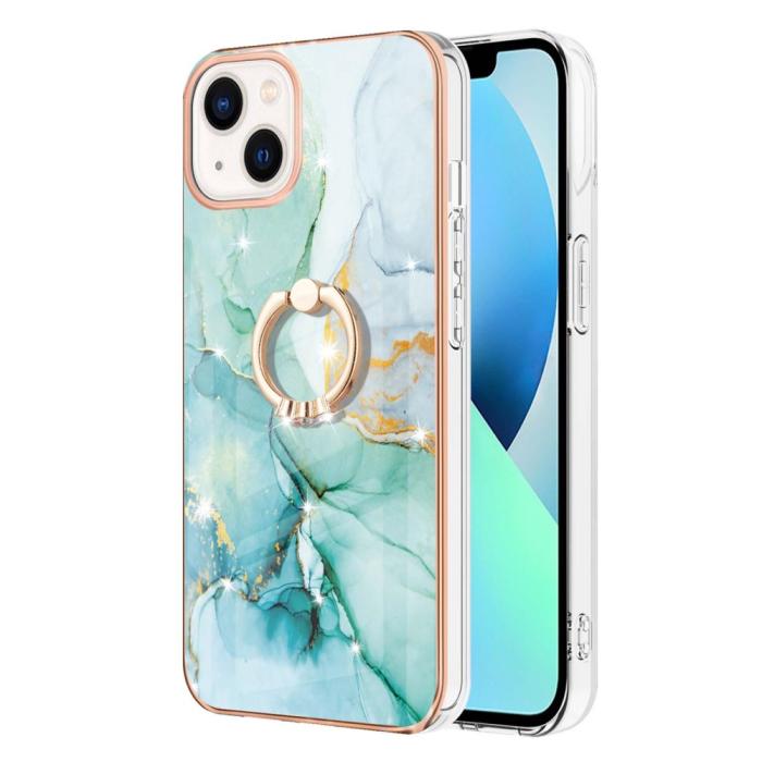 Bild 2,  iPhone 15 Skal Ring Marmor Grön