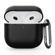  AirPods 4 Skal Med Krok Silikon Svart