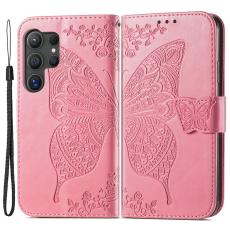  Samsung Galaxy S24 Ultra Fodral Big Butterfly Rosa