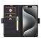 LC.IMEEKE LC.IMEEKE iPhone 16 Pro Fodral Läder Svart
