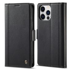 LC.IMEEKE LC.IMEEKE iPhone 16 Pro Fodral L&auml;der Svart