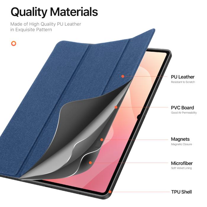 Bild 5, DUX DUCIS DUX DUCIS Galaxy Tab S11 Ultra Fodral DOMO Tri-Fold Blå