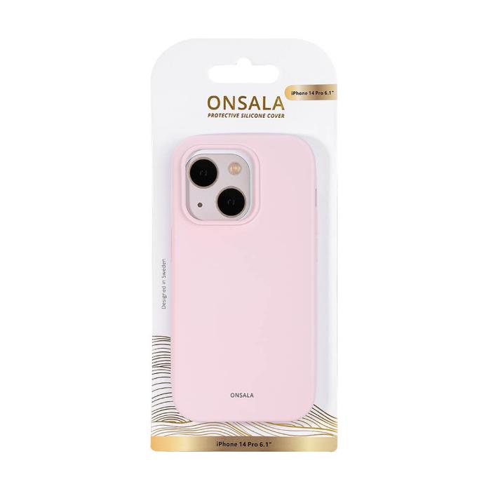 Bild 2, Onsala ONSALA iPhone 14 Pro Mobilskal Silikon Chalk Pink