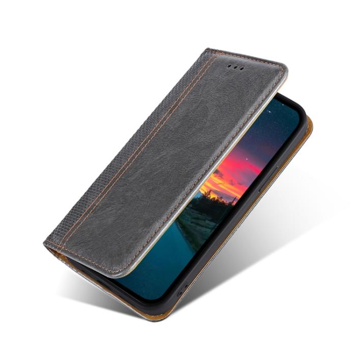 Bild 3,  TCL 30+ (2022) Fodral Flip Läder Grå