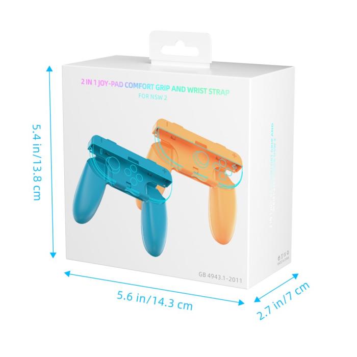 Bild 6, JYS JYS 2 st Nintendo Switch 2 Joy-Con Grip Blå / Röd