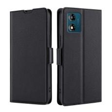  Motorola Moto E13 Fodral Slim L&auml;der Svart