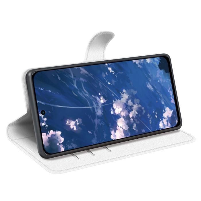 Bild 3,  Motorola Moto G32 Fodral Litchi Läder Vit