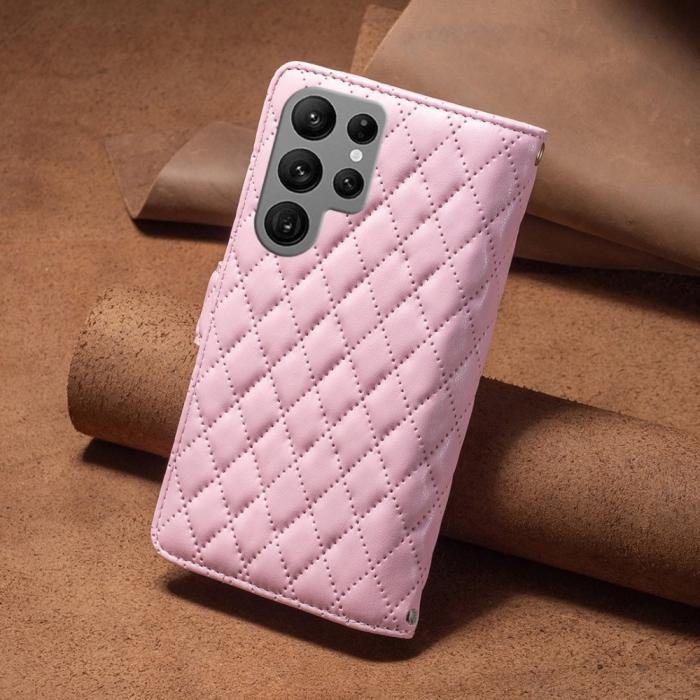 Bild 6, BINFEN BINFEN Galaxy S23 Ultra Fodral Diamond Multifunktionell Rosa