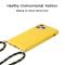  iPhone 15 Pro Skal Strawberry Design Med Strap Gul