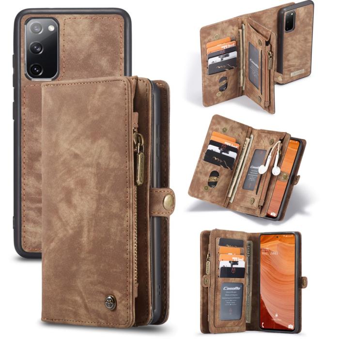 Bild 2, CASEME Samsung Galaxy S20 FE - CASEME 2-i-1 Magnet Skal/Fodral - Brun