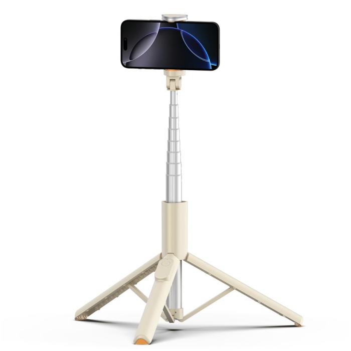 Bild 5, Tech-Protect Tech-Protect 146 cm Bluetooth Selfiestick Tripod Beige