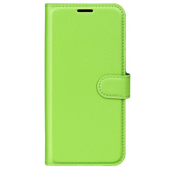 Bild 5,  Xiaomi 14 Fodral Litchi Läder Grön