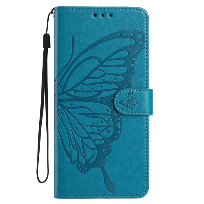 Bild 4,  Samsung Galaxy A37 5G Fodral Med Fjäril Tryck Blå