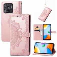  Xiaomi Redmi 10C Fodral Mandala L&auml;der Ros&eacute;guld