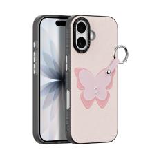 DUX DUCIS DUX DUCIS iPhone 17 Skal PU-L&auml;der Fj&auml;ril Ljusrosa