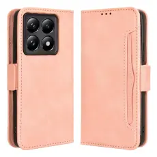  Xiaomi 14T Fodral Med Avtagbart Kortfodral Rosa
