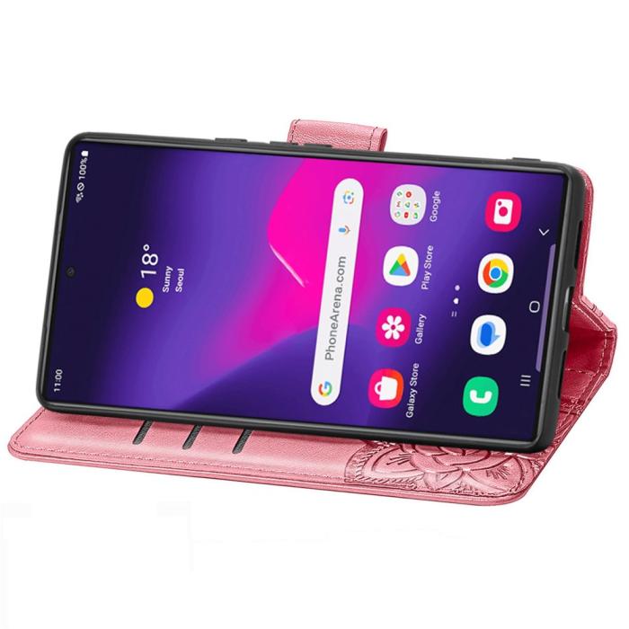 Bild 3,  Samsung Galaxy S24 Ultra Fodral Big Butterfly Rosa