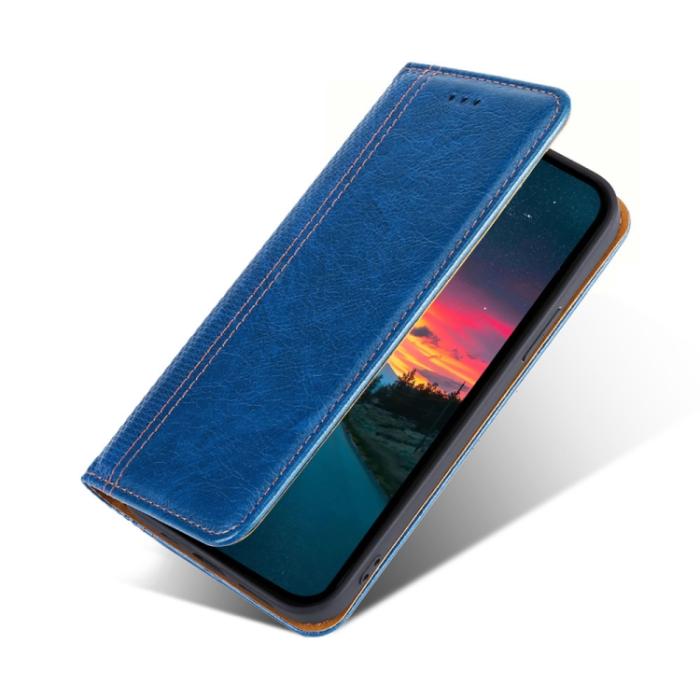 Bild 3,  TCL 30+ (2022) Fodral Flip Läder Blå
