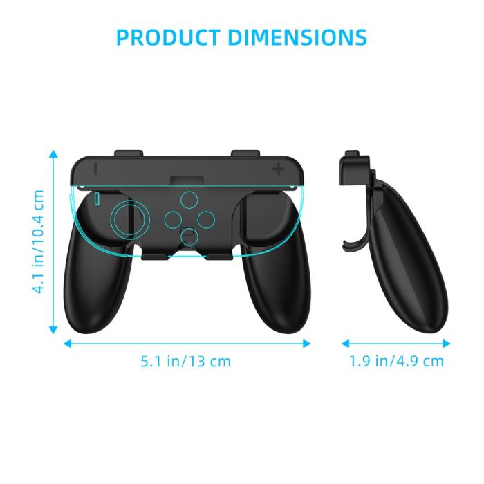 Bild 5, JYS JYS 2 st Nintendo Switch 2 Joy-Con Grip Svart