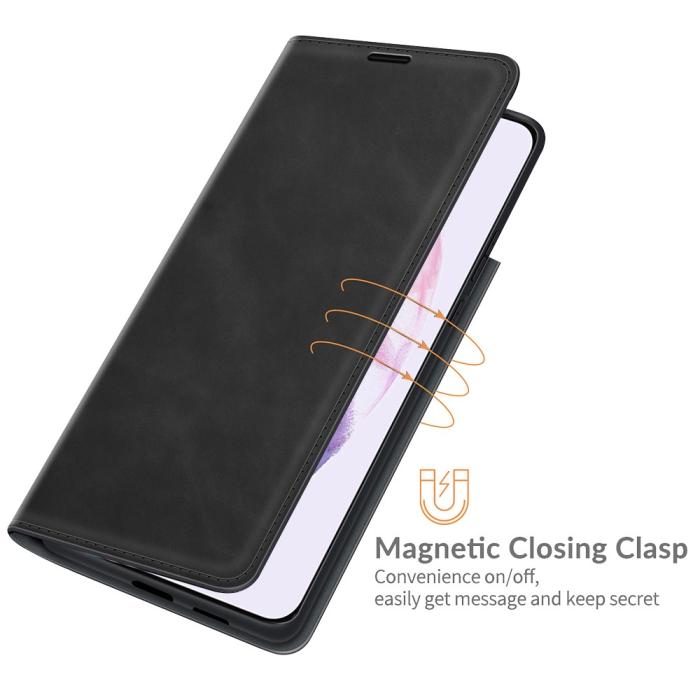 Bild 6,  Samsung Galaxy S22 Plus Fodral Flip Silkeslent Svart