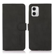 KHAZNEH KHAZNEH Motorola Moto G73 5G Fodral Matt L&auml;der Svart