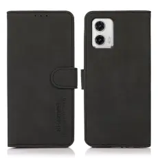 KHAZNEH KHAZNEH Motorola Moto G73 5G Fodral Matt L&auml;der Svart