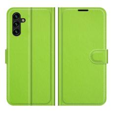  Samsung Galaxy A04s / A13 5G Fodral Litchi L&auml;der Gr&ouml;n
