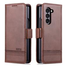 AZNS AZNS Galaxy Z Fold 5 Fodral PU-L&auml;der Brun