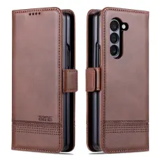 AZNS AZNS Galaxy Z Fold 5 Fodral PU-L&auml;der Brun