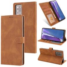  Samsung Galaxy S20 FE - Klassiskt L&auml;der Fodral - Brun