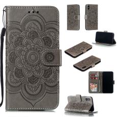  iPhone X/Xs - Mandala L&auml;der Fodral - Gr&aring;