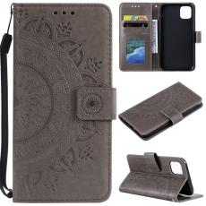  iPhone 11 - Pl&aring;nboksfodral Mandala - Gr&aring;