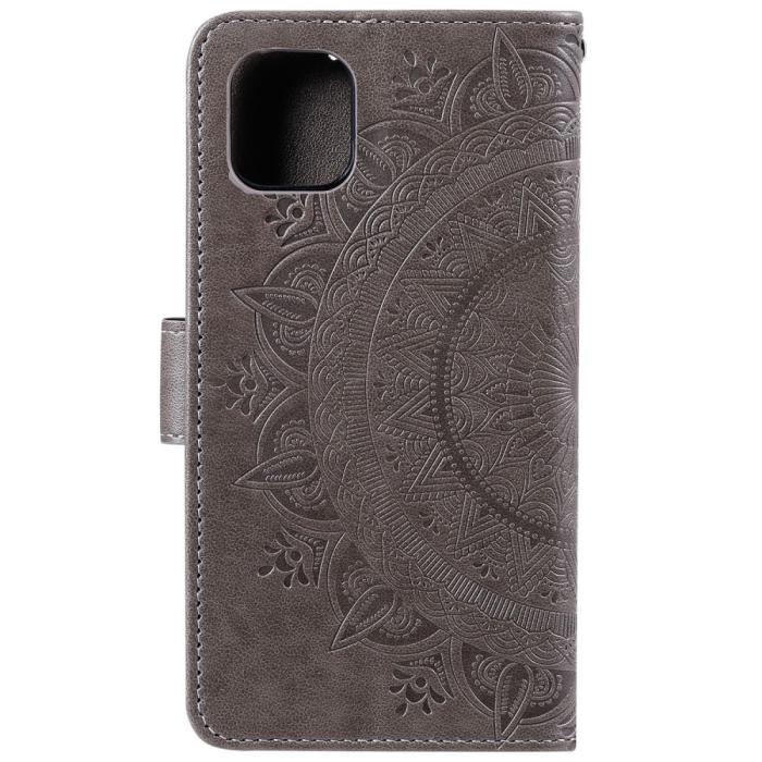 Bild 3,  iPhone 11 - Plånboksfodral Mandala - Grå