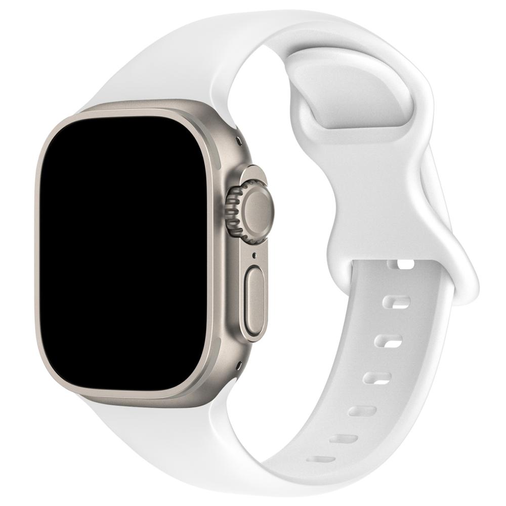 ColorPop Silikon Armband Butterfly Apple Watch 42/44/45/46/49 mm (S/M) Vit