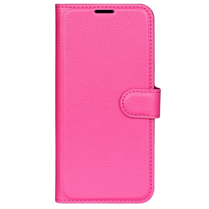 Bild 5,  Xiaomi 14 Fodral Litchi Läder Rosa