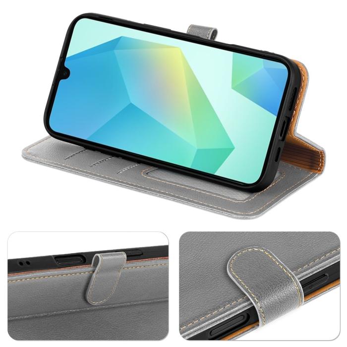 Bild 3,  Samsung Galaxy A27 Plånboksfodral Läder Grå